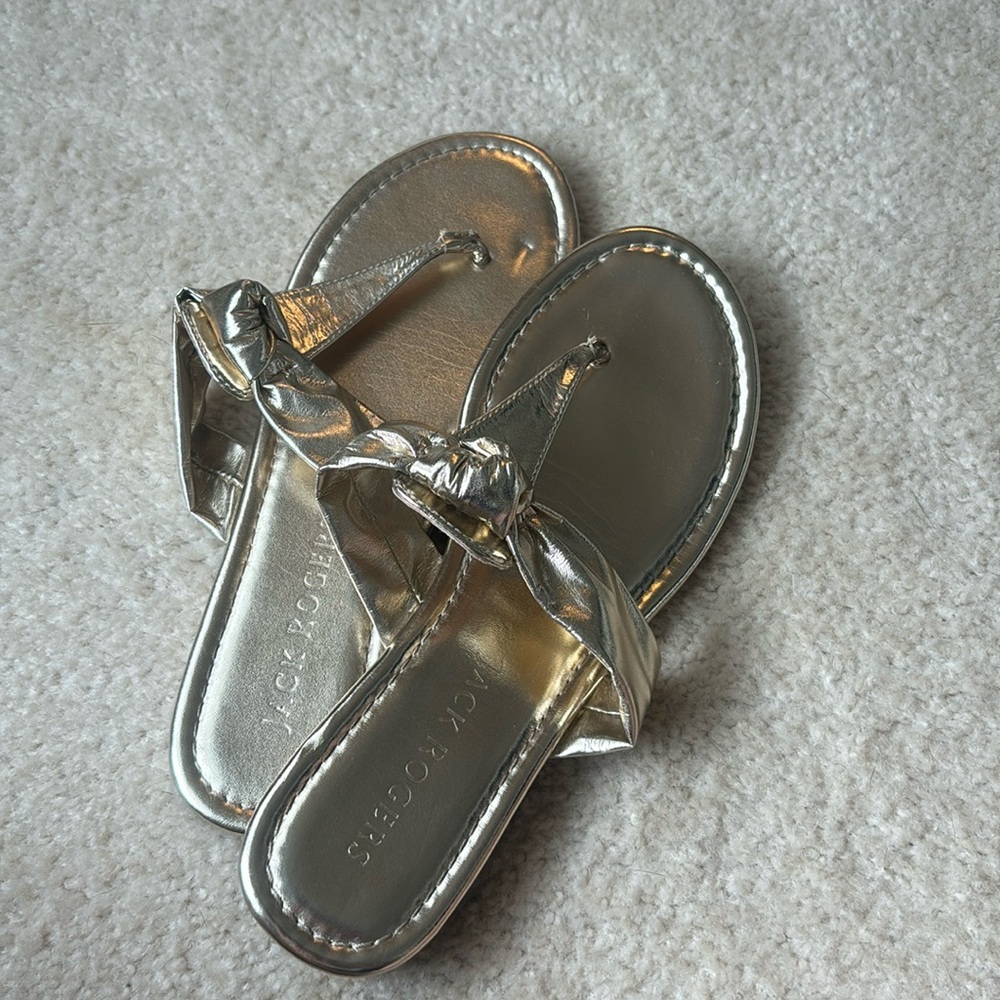 (LIKE NEW!) JACK ROGERS GOLD SANDALS